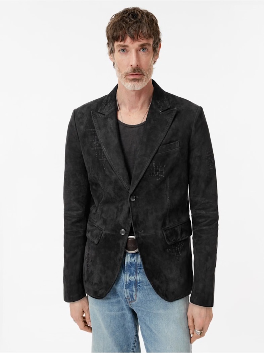 $2998 John Varvatos Collection Dunmore Suede Jacket EU 52 USA 42